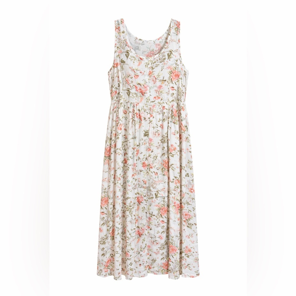 Frye Floral Midi Dress XXL Boho Cottagecore Sleeveless Empire Waist Spring vibes